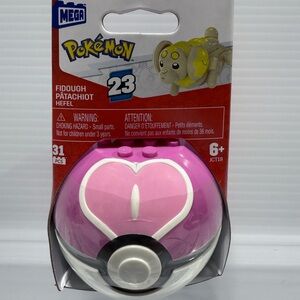 MEGA Construx Pokemon Fidough Series 23 Pokeball Building Set 31 Pieces JCT19
